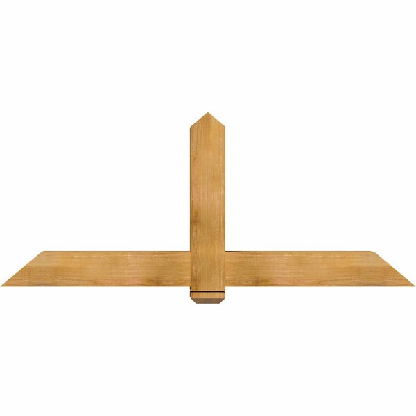 Ekena Millwork Eugene Rough Sawn Timber Gable Bracket, Western Red Cedar, 72"W x 30"H x 6"D x 6"F, 10/12 Pitch GBW072X30X0606EUG00RWR - main